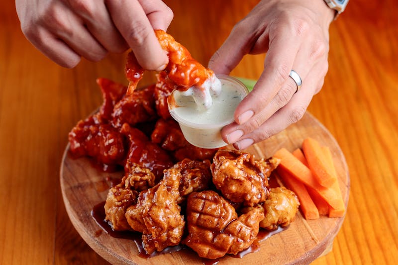 Buffalo Chicken Wrap — wings over style chicken wrap